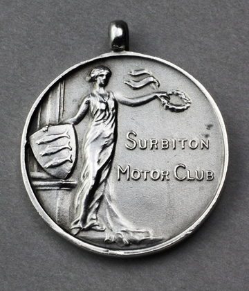 Surbiton Motor Club Silver Fob Medallion - London Barnstaple 1927, Alliston